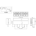 Toma de soldadura de terminal PCB enchufable de tono de 3.81 mm